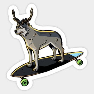 The Antlered Wolf x Summer - Skate Hour Sticker